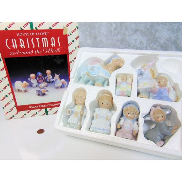 House Of Lloyd Porcelain School Pageant Nativity Set Christmas Around The World - Picture 5 of 5